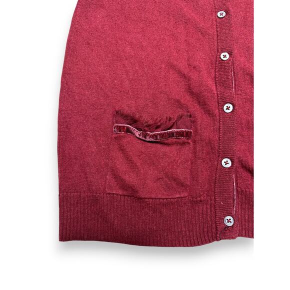 Y2K Hollister Burgundy Button-Up Cardigan With Pockets Size Medium - Picture 5 of 12